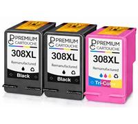 PREMIUM CARTOUCHE Pack de 3 Cartouches Compatible pour HP 308XL Noir & Couleur