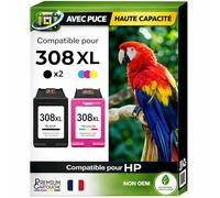 PREMIUM CARTOUCHE Pack de 3 Cartouches Compatible pour HP 308XL Noir & Couleur