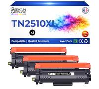 PREMIUM CARTOUCHE Pack de 3 Toners Compatible pour Brother TN2510XL Noir 3000 Pages