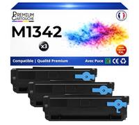 PREMIUM CARTOUCHE Pack de 3 Toners Compatible pour imprimantes Lexmark M1342 XM1342 24B7005 Noir 18000 Pages