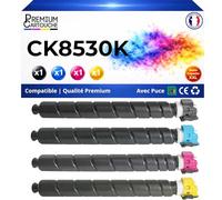 PREMIUM CARTOUCHE Pack de 4 Toners Compatible pour Triumph Adler CK8530 1T02YPOUT0 1T02YPCUT0 1T02YPBUT0 1T02YPAUT0 Noiret Couleurs