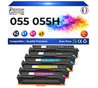 PREMIUM CARTOUCHE Pack de 5 Toners Compatible pour Canon 055H 3013C002 3014C002 3015C002 3016C002 Noir et Couleurs