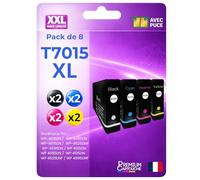 PREMIUM CARTOUCHE Pack de 8 Cartouches Compatible pour Epson C13T70114010 C13T70124010 C13T70134010 C13T70144010 Noir et Couleurs