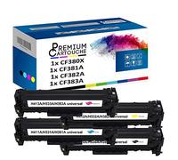 PREMIUM CARTOUCHE - Toner x4 - CF380X + CF381A + CF383A + CF382A - Compatible pour HP Color Laserjet Pro MFP M476dn HP Color LaserJ