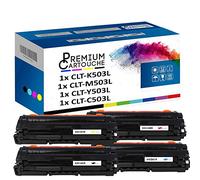 PREMIUM CARTOUCHE - Toner x4 - CLT-503L + CLT-503L + CLT-503L + CL (Noir + Cyan + Magenta + Jaune) - Compatible pour Samsung ProXpre