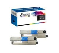 PREMIUM CARTOUCHE - x2 Toner - 46508712 46508712 Noir Compatible pour OKI C 332 DN OKI C 332 DNw OKI MC 363 DN OKI MC 363 DNW OKI MC
