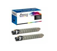 PREMIUM CARTOUCHE - x2 Toner - 841817 841813 841817 841813 Noir Compatible pour Lanier MP C 3003 C 3004 ex NRG MP C 3003 SP Ricoh Af
