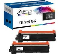 PREMIUM CARTOUCHE - x2 Toners - TN-230BK (Noir) - Compatible pour Brother HL-3040CN 3070CW 3045CN 3075CW, MFC-9010CN 9120CW 9320CW Noir