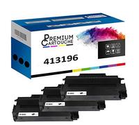 PREMIUM CARTOUCHE - x3 Toners - 413196 (Noir) - Compatible pour Ricoh Aficio SP 1000S Aficio SP 1000SF