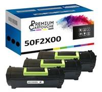 - x3 Toners - 50F2X00 (Noir) - Compatible pour Lexmark MS410 MS410dn MS510 MS510dn MS610 MS610dn MS415dn MS610de