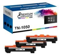 PREMIUM CARTOUCHE - x3 Toners - TN-1050 (Noir) - Compatible pour Brother HL-1110 1110E 1110R 1112 1112E 1112R 1210W 1212W, MFC-1810 Noir