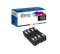 PREMIUM CARTOUCHE - x4 Toner - 407531 407531 + 407532 + 407533 + 407534 Noir + Yellow + Magenta + Jaune Compatible pour Ricoh Aficio