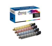 PREMIUM CARTOUCHE - x4 Toner - 884930 884930 + 884933 + 884932 + 884931 Noir + Yellow + Magenta + Jaune Compatible pour Ricoh Aficio