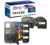 PREMIUM CARTOUCHE - x4 Toners - TK5230K + TK5230C + TK5230M + TK523 (Noir + Cyan + Magenta + Jaune) - Compatible pour Kyocera ECOSYS M 5521 CDN Kyoce