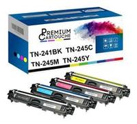 PREMIUM CARTOUCHE - x4 Toners - TN-241BK 1 (Noir) - Compatible pour Brother HL-3140CW 3142CW 3150CDW 3152CDW 3170CDW 3172CDW, MFC-9 Noir G