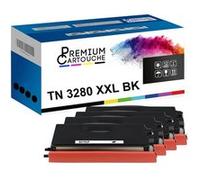 PREMIUM CARTOUCHE - x4 Toners - TN-3280XL (Noir) - Compatible pour Brother HL-5240 5340DRT 5340D 5350DN 5370DW 5370DWT 5380DN 5140 Noir G