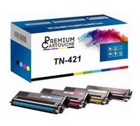 PREMIUM CARTOUCHE - x4 Toners - TN-421BK (Noir + Cyan + Magenta + Jaune) - Compatible pour Brother HL-L8260CDW L8360CDW, MFC-L8690C Noir + Cyan + Magenta + Jaune G