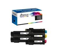 PREMIUM CARTOUCHE - x5 Toner - 593-BBLN 593-BBLN Noir x2 + Cyan + Magenta + Jaune Compatible pour Dell E 525 w