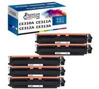 PREMIUM CARTOUCHE - x5 Toners - CE310A 126A (x2) + CE311A 126A + CE (Noir (x2) + Cyan + Magenta + Jaune) - Compatible pour HP TopSh