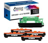 - x5 Toners - DR+TN1050 (Tambour + Toner) - Compatible pour Brother HL-1110 1110E 1110R 1112 1112E 1112R 1210W 12