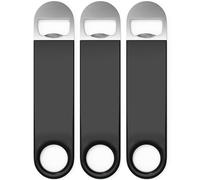 Premium Cold One Lot de 3 décapsuleurs pour barman et bière Qualité professionnelle Revêtement en caoutchouc Acier inoxydable Taille L 17,8 cm
