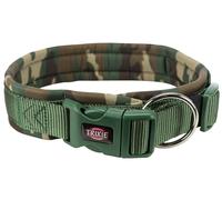 Premium Collier Avec Doublure Neoprene L-Xl 56-62cm 25mm Camouflage Vert Foret