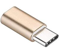 Premium Cord Adaptateur USB 3,1 connecteur C/mâle - USB 2.0 Micro B/F Doré