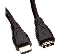 Premium Cord Câble d'Extension HDMI 4K High Speed 10 m, Vidéo 4K 2160p, Full HD 1080p, Deep Color, 3D, Arc, HDR, Dolby TrueHD, 10,2 Gbps, Connecteurs Plaqués Or, Noir