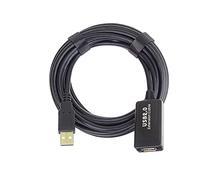 Premium Cord Câble d'Extension USB Actif avec Répéteur 25 m, USB A Mâle vers B Mâle, Câble USB 2.0 Haut Débit, 2X Blindé, AWG20/28, Couleur Noir, Longueur 25 m