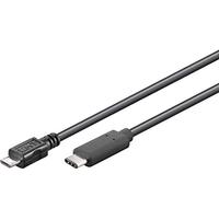 Premium Cord Câble USB 3.1 mâle C mâle vers fiche mâle USB 2.0 Micro B vers Prise Femelle Noir 1 m