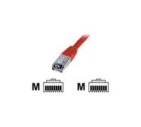 DIGITUS Câble LAN Cat 5e - 10m - RJ45 Câble réseau - SF/UTP Blindé - Compatible Cat-6 & Cat-6A - Rouge