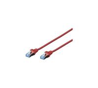 DIGITUS Premium - Cordon de raccordement - RJ-45 (M) pour RJ-45 (M) - 0.5 m - SFTP - CAT 5e - démarré - rouge
