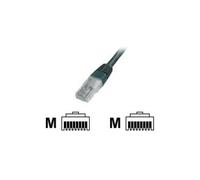 Premium - Cordon de raccordement - RJ-45 (M) pour RJ-45 (M) - 0.5 m - UTP - CAT 5e - démarré - noir