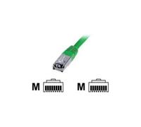 DIGITUS Câble LAN Cat 5e - 1m - RJ45 Câble réseau - SF/UTP Blindé - Compatible Cat-6 & Cat-6A - Vert