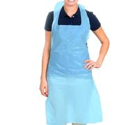 Premium Disposable Aprons for Women & Men (Blue, 200 Pack), 700mm x 1170mm Polyethylene Aprons for Adults, 16 Microns Flat Packed Bulk Aprons (NHS Size and spec)