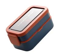 Premium Double Section Bentos Conteneur à Lunch Conteneur Efficace Micro-ondes Coffre-fort Anti-fuite Design Food pour le Travail Pique-nique