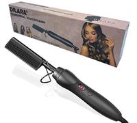 Premium Fer à lisser professionnel 2 en 1 I Brosse à cheveux et lissage en céramique avec technologie ionique pour lisser, peigner et coiffer les cheveux I Hot Heat Comb Hair Straightener pour femme
