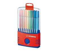 STABILO 6820-031 - Feutre à dessin - Pen 68 - ColorParade rouge x 20 feutres pointe moyenne (avec attache) - Coloris assortis