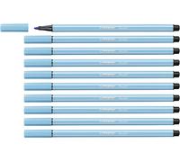 Premium Fibre-Tip Pen - STABILO Pen 68 - Pack of 10 - Azure