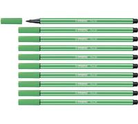 Premium Fibre-Tip Pen - STABILO Pen 68 - Pack of 10 - Green