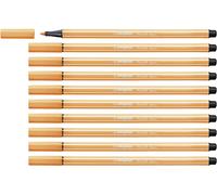 STABILO Feutre dessin Pen 68 - Lot x 10 feutres de coloriage pointe moyenne - Orange fluo (68/054)