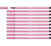 Premium Fibre-Tip Pen - STABILO Pen 68 - Pack of 10 - Pink