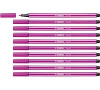 Premium Fibre-Tip Pen - STABILO Pen 68 - Pack of 10 - Rose