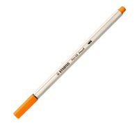 Premium Fibre-Tip Pen with Brush Tip - STABILO Pen 68 brush - Pack of 1 - Orange