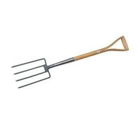 Premium Fourche Grave Mistgabe Acier au Carbone 950mm Poli Tige de Bois de Frêne
