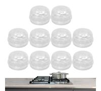 Premium Heat-Resistant Child Safety Knob Covers - 10-Piece Kitchen Range Set, Features High- Polycarbonate Architecture For Thermal Shielding | Precision-Engineered Dual-Latch Locking G