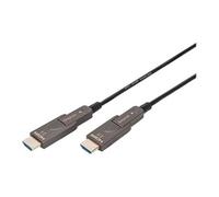 Câble de raccordement Digitus HDMI Fiche mâle HDMI-A 20 m noir AK-330127-200-S 4K UHD, blindage triple, flexible, blindage total