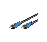 premium high speed câble hdmi haute vitesse avec ethernet 4 k, ultra full hd, 3d, connecteurs plaqués or noir