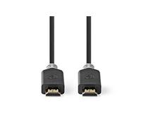 Premium High Speed - Premium High speed - câble HDMI avec Ethernet - HDMI mâle droit pour HDMI mâle droit - 3 m - blindé - anthracite - rond, support
