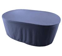 Premium Housse de Protection Bâche Imperméable Ovale 150x90x75 cm Mobilier de jardin housse de table de jardin couvercle de protection couvrant couverture capuche capote 900 D 500 gr ml Anthracite